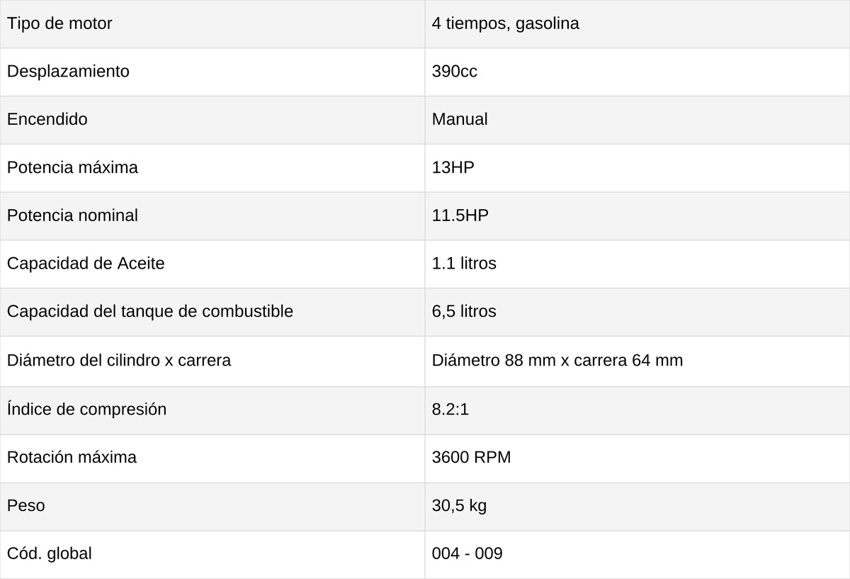 MOTOR A GASOLINA TOYAMA - TE130XP
