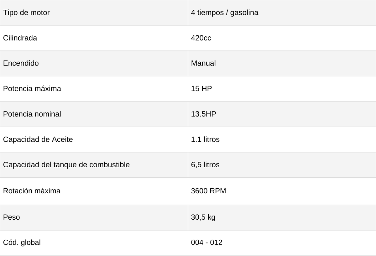 MOTOR A GASOLINA TOYAMA - TE150XP