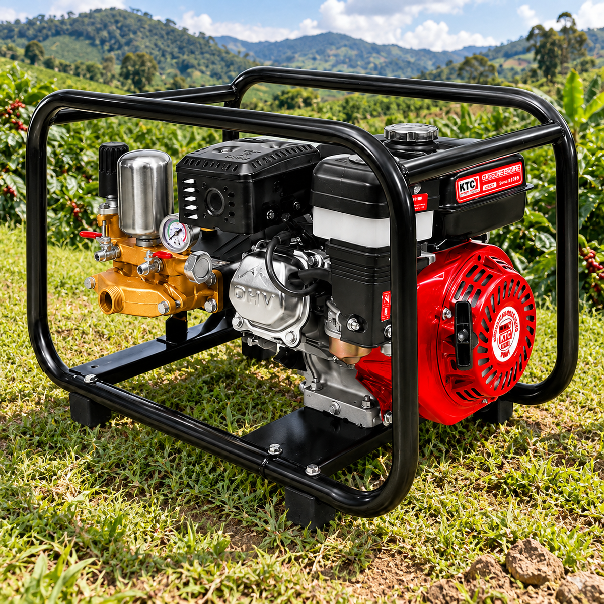 Fumigadora Estacionaria acople directo KTC Gasolina 6.5HP 32-46L/min