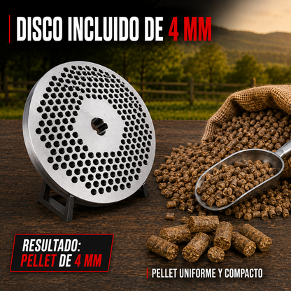 Peletizadora Con Motor Eléctrico Bifásico 220V