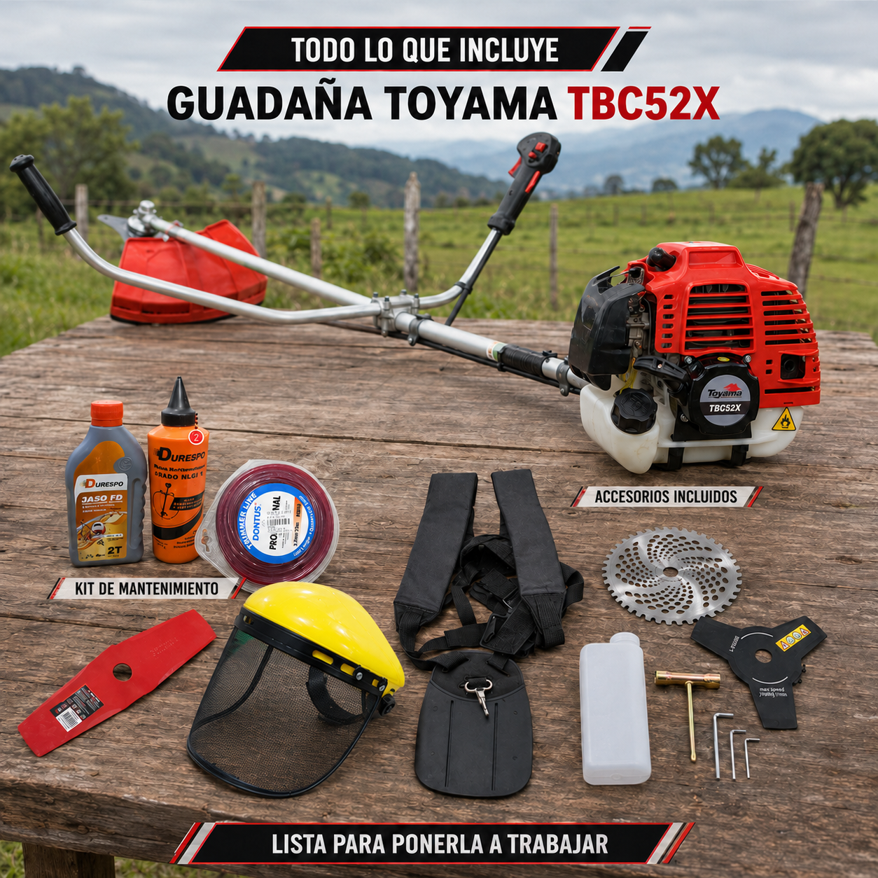 GUADAÑADORA TOYAMA TBC52X - SEMIPROFESIONAL