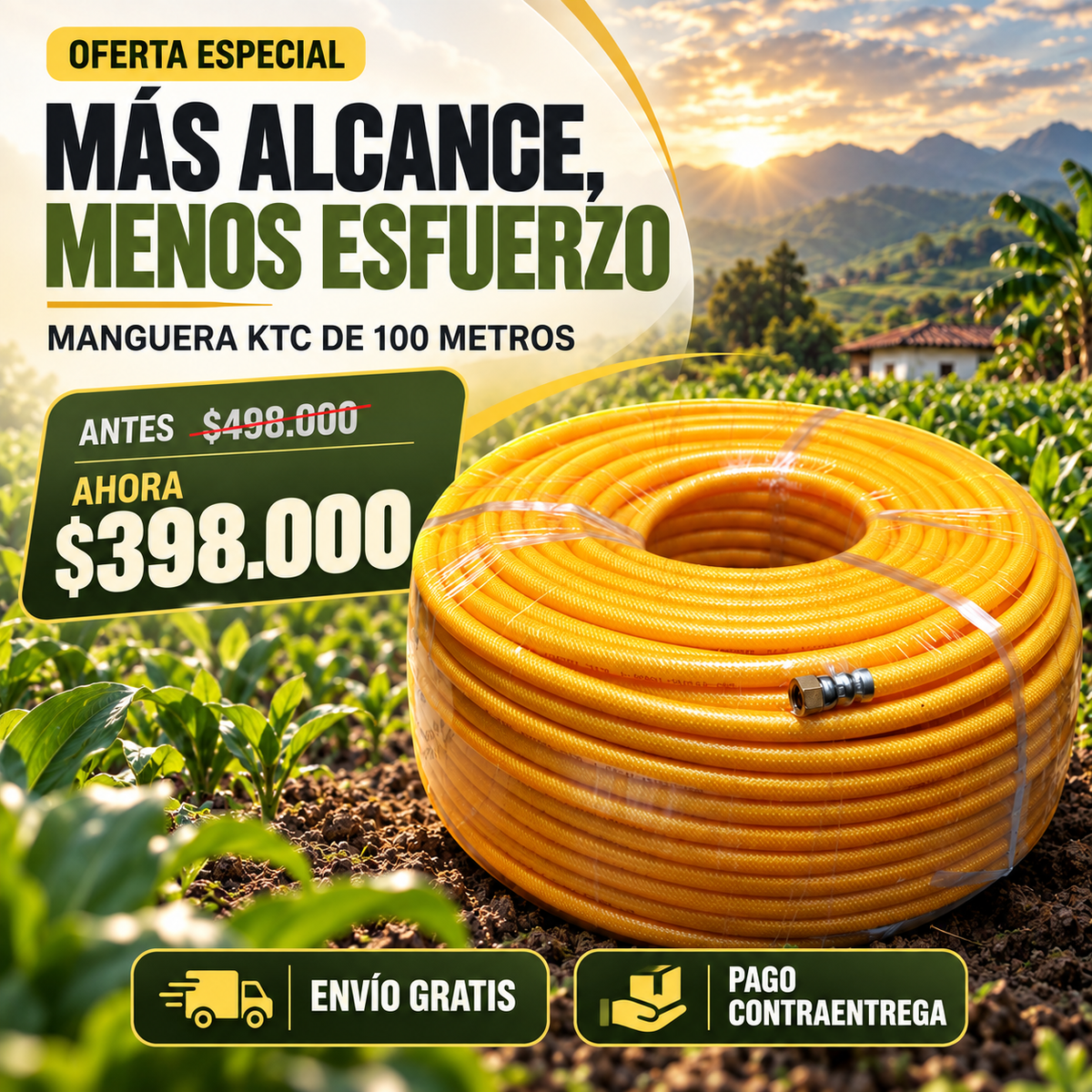 Manguera de Fumigación KTC 3480psi 5Cap 8.5mm x 100mt