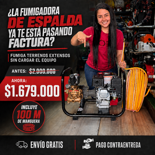 Fumigadora Estacionaria Alterman Acople Directo, Motor A Gasolina 4T