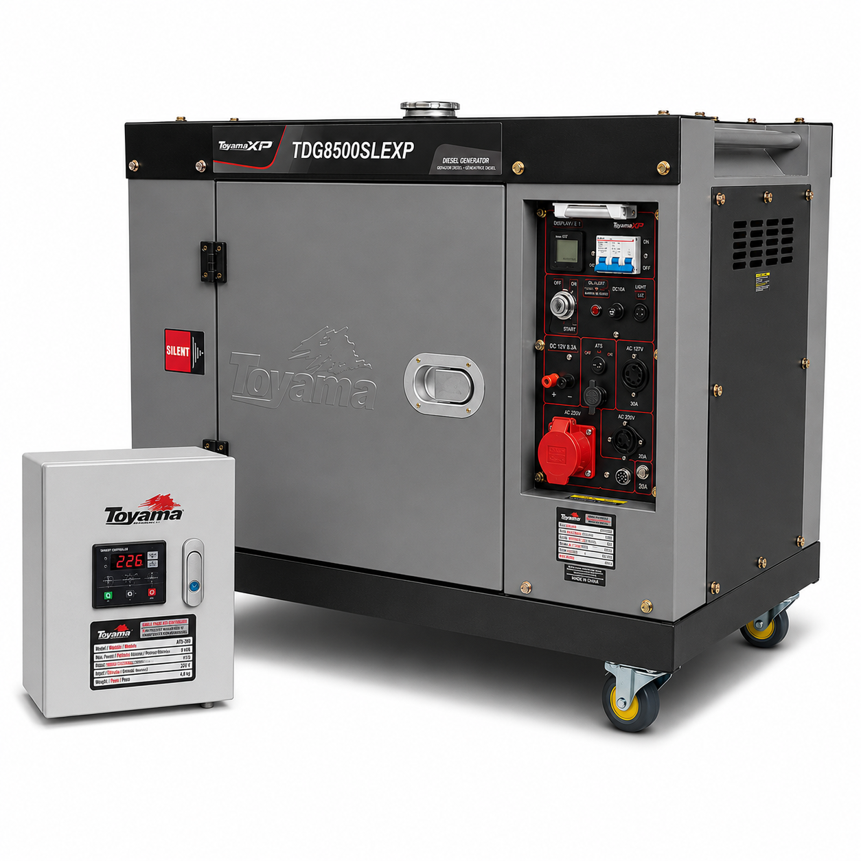 PLANTA ELECTRICA TDG8500SLEXP TOYAMA CABINADA 7000watt / Bifasico (CON ATS)