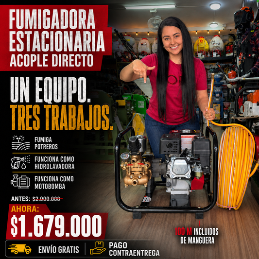 Fumigadora Estacionaria Alterman Acople Directo, Motor A Gasolina 4T