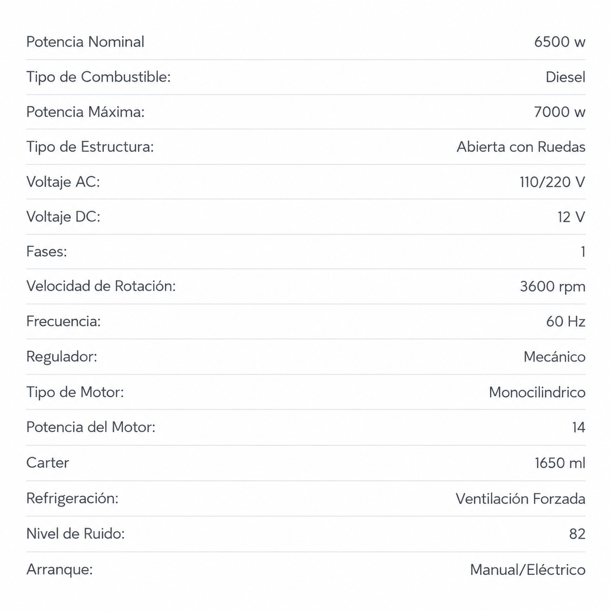 Generador Eléctrico Diesel ARVEK GE8500DE