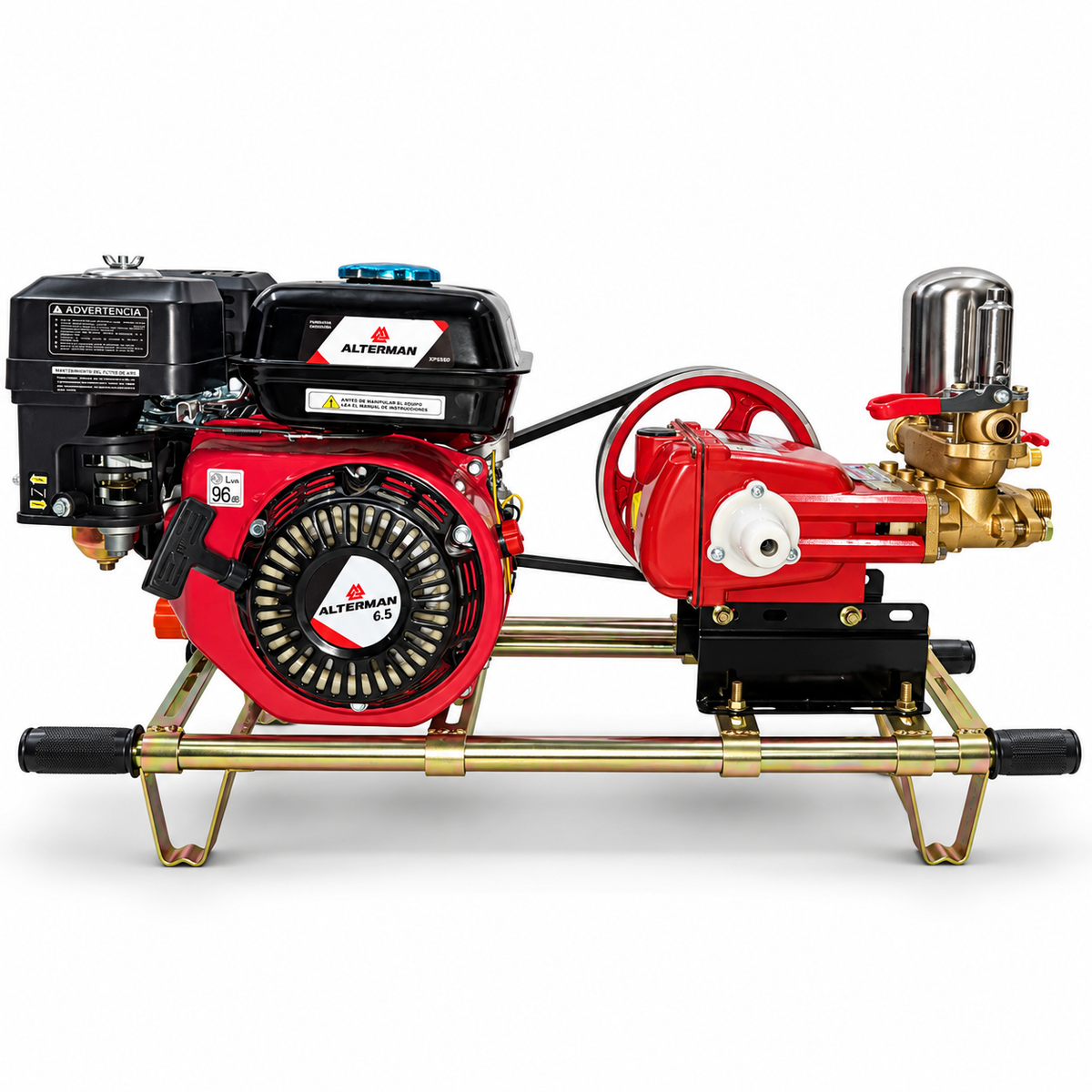 Estacionaria 45L, motor 6.5 HP sin graseras, Manual Alterman
