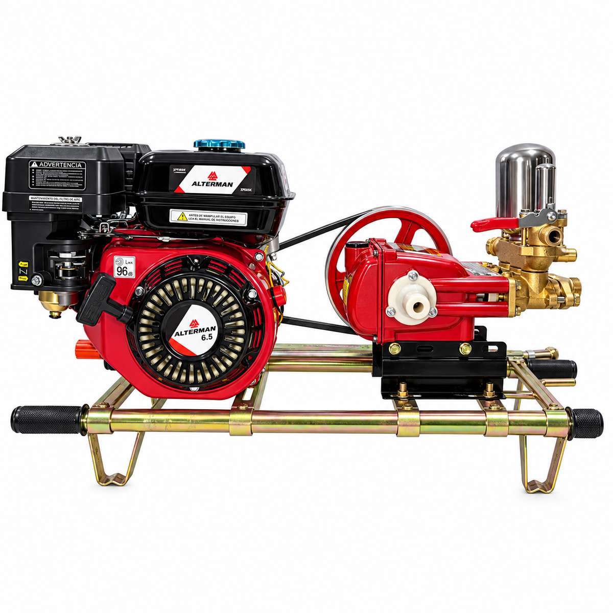 Estacionaria 25L, motor 6.5 HP sin graseras, Manual Alterman