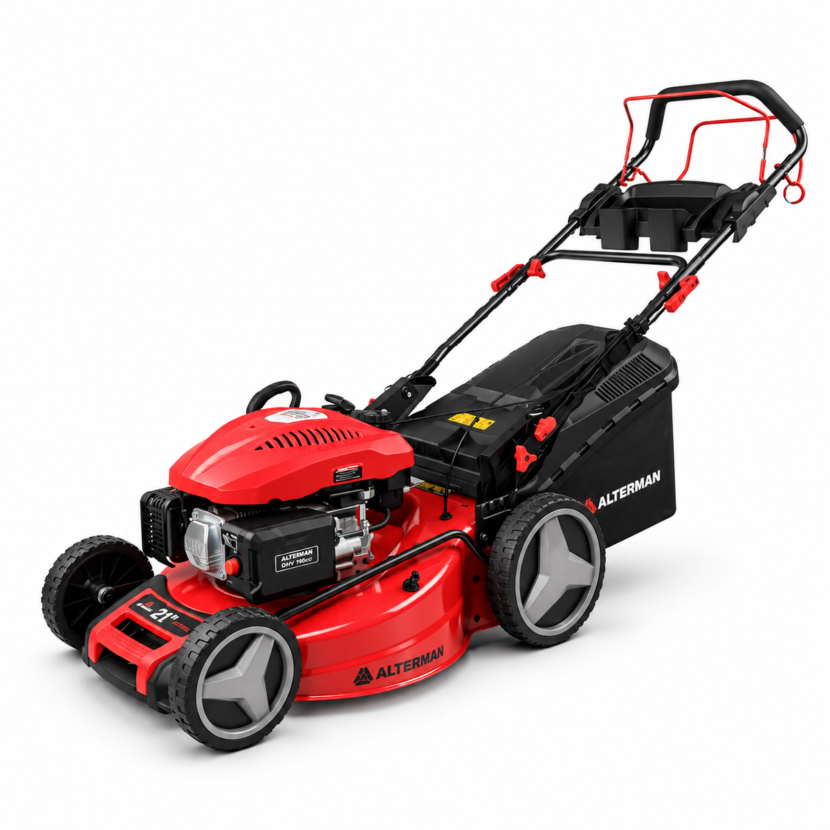 Cortacésped A Gasolina, Cuchilla 21″, Autopropulsada 4 En 1, Con Recolector