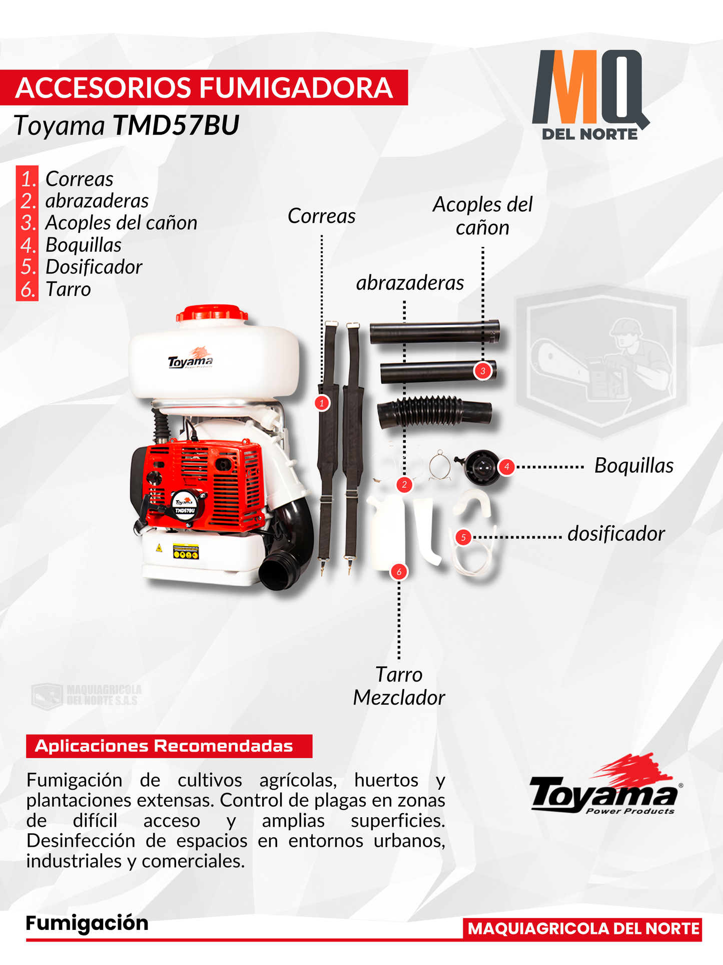 FUMIGADORA CAÑON TOYAMA - TMD57BU