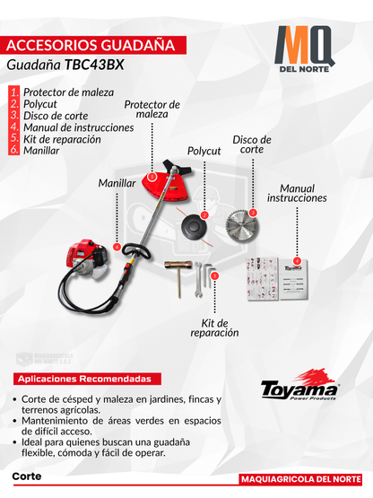 GUADAÑADORA DE ESPALDA TOYAMA - TBC43BX
