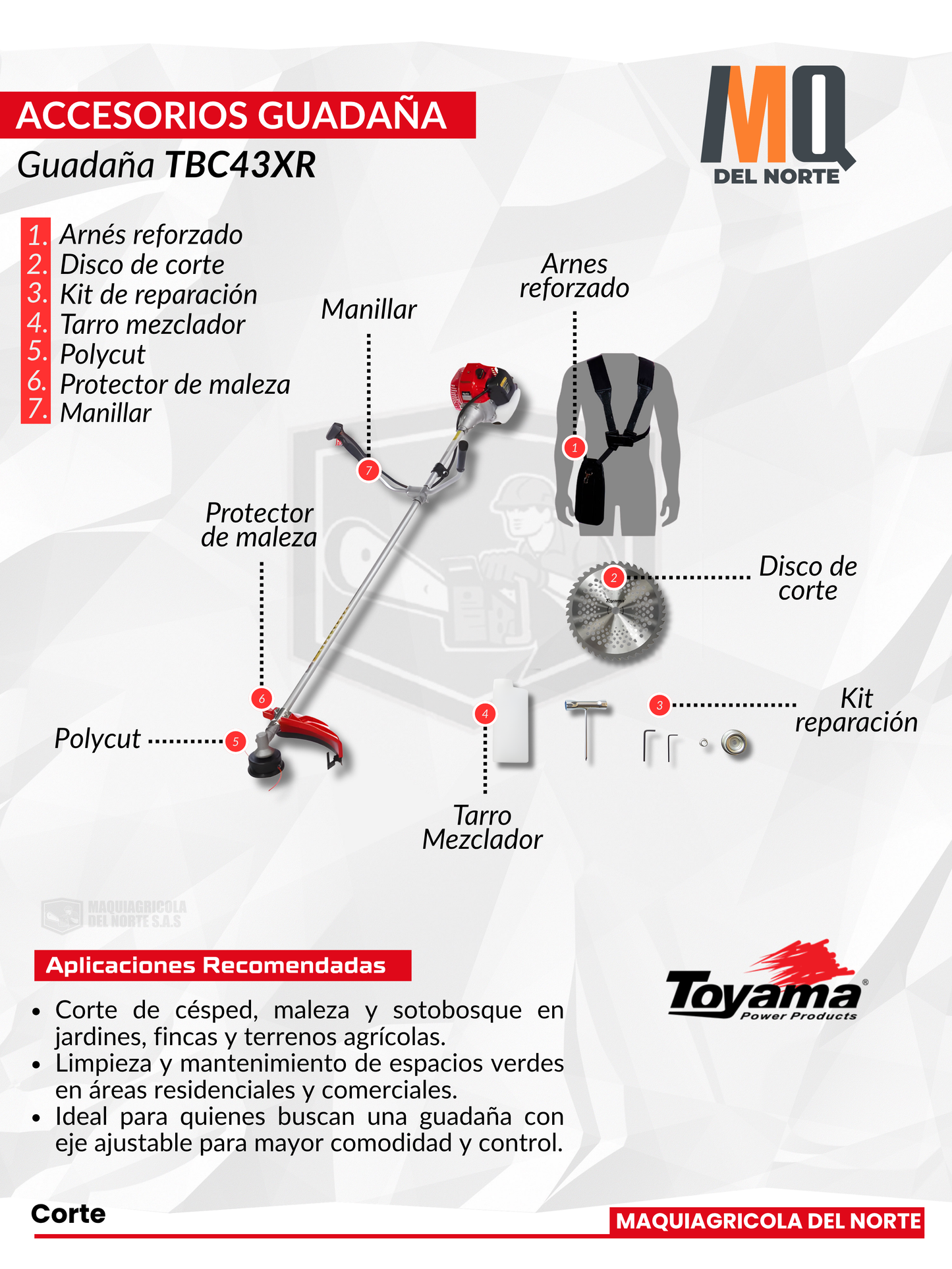 GUADAÑA TOYAMA - TBC43XR