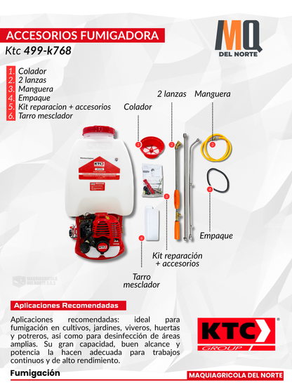 Fumigadora de Espalda KTC 1.5Hp 26cc 499-K768